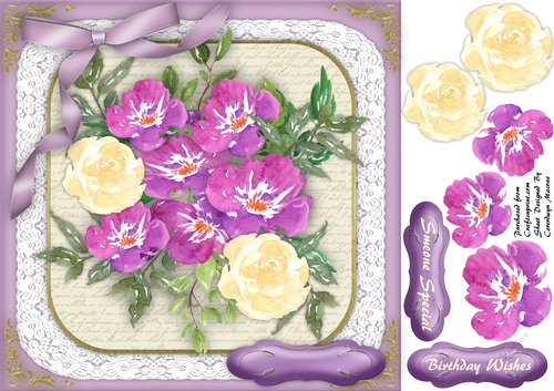 Beautiful Roses on a Lace Mat