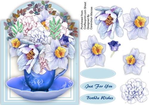 Beautifl Cup of Flowers 