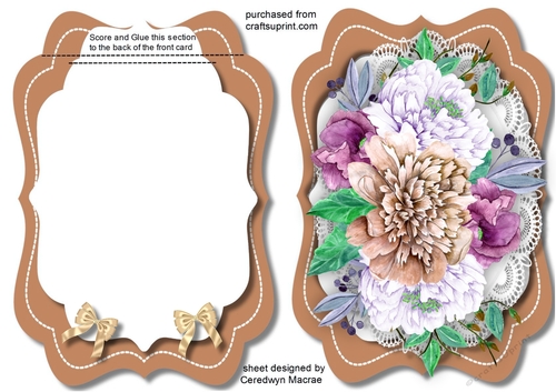 Tent Card, Beautiful Coffee Rose