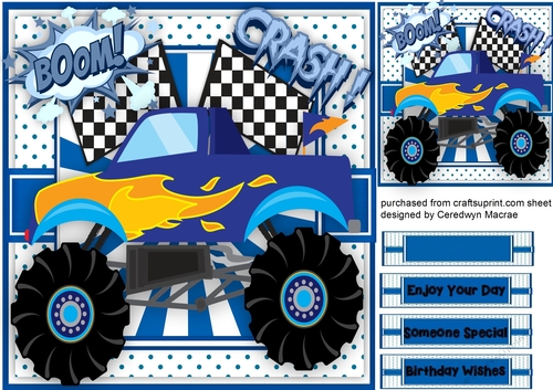 Lovely Blue Monster Truck 