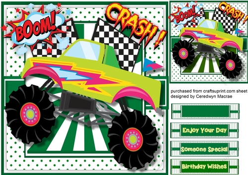 Lovely Green  Monster Truck 