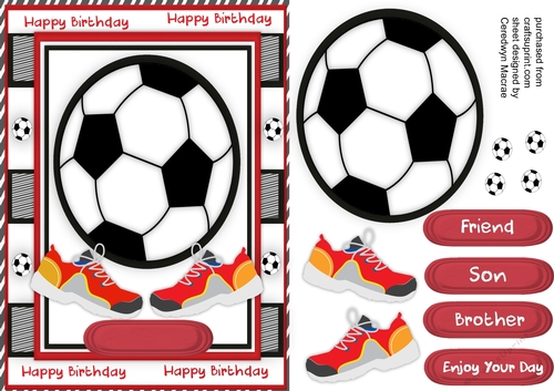 Happy Birthday  Footie Fan ( Red ) 