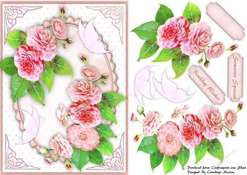 Beautiful Camellias and Butterflys 