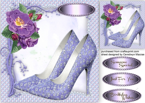 Beautiful Lilac shoes and  Roses 4