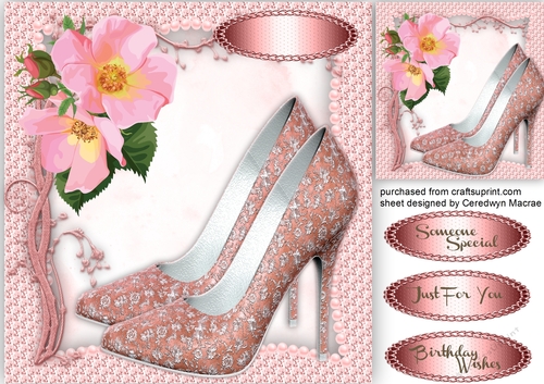 Beautiful Pink shoes and  Roses 5