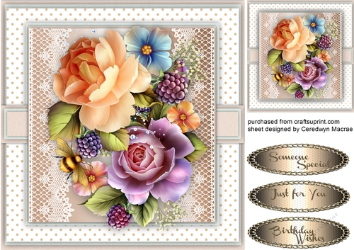 Beautiful English Roses and Summer Fruits  4