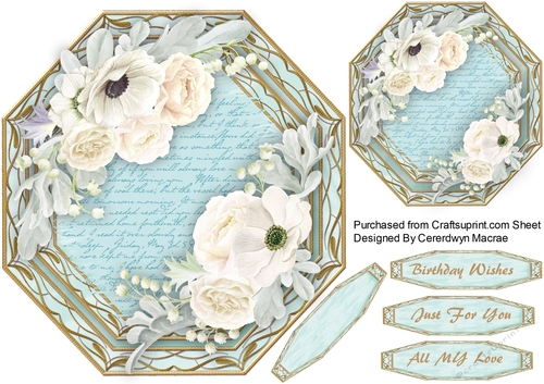 Beautiful Octagonal with White  Anemones 