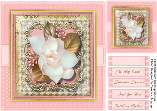 Beautiful White Magnolias and Golden Leaves