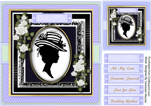 Beautiful Cameo Ladywith Roses 