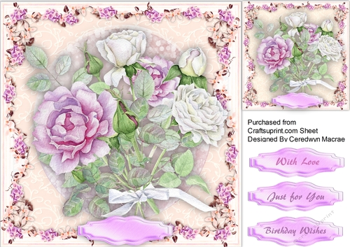 Beautiful Bouquet in a Rose Frame 