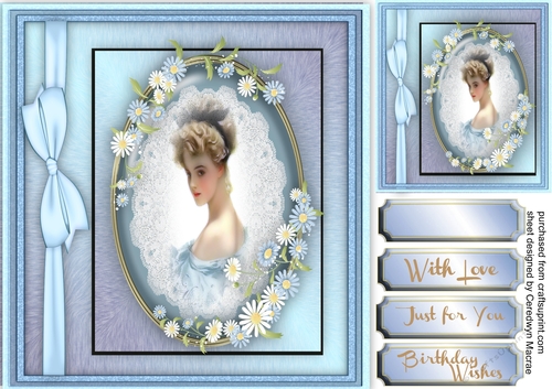 Beautiful Vintage Lady in a oval mat