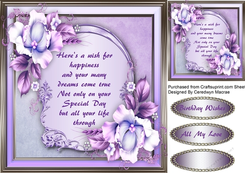 Beautiful Lilac Orchids and Verse