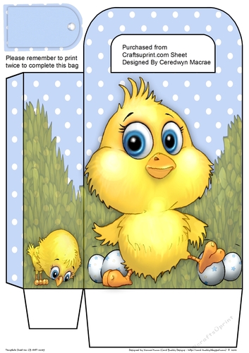 Lovely Easter Chick Greeting bag 2 