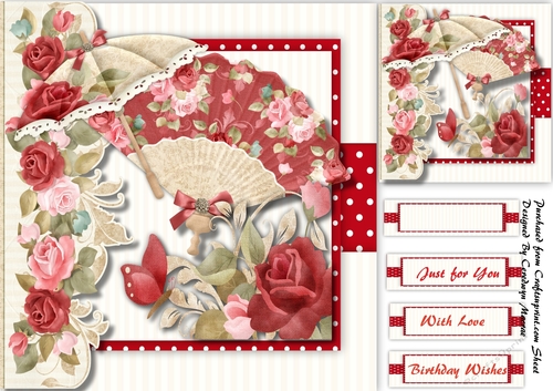 Beautiful Parasol and Fan 
