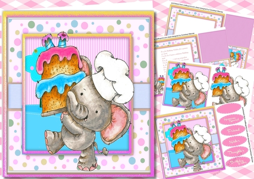 8x8 Mini Kit , Ellies Birthday Cake 