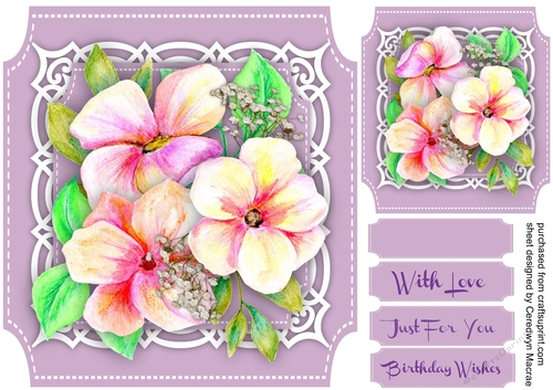 Beautiful Boho Pencil Flowers on Celtic Lace 