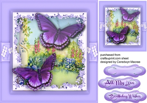Beautiful LilacFlutters and Flowers 
