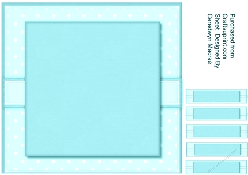 Aqua Backing Sheet and Greeting Tags 