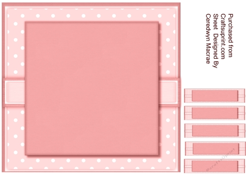 Pink Backing Sheet and Greeting Tags 