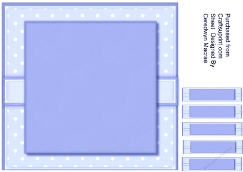 Blue Backing Sheet and Greeting Tags 