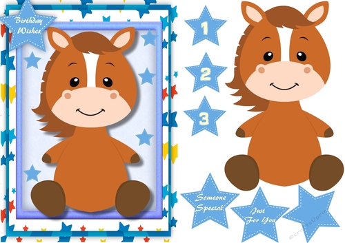 Little Donkey in Star Frame 