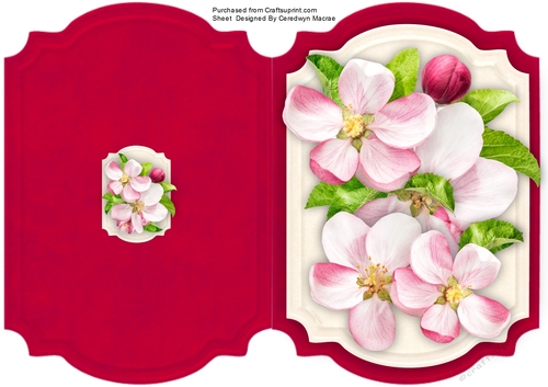 Print, Cut and Fold Apple Blossom