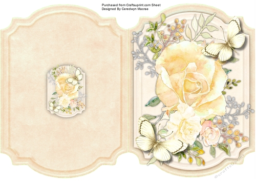 Print, Cut and Fold Beautiful Gold Roses 