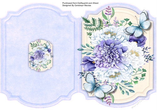 Print, Cut and Fold Beautiful Blue Roses 