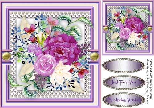 Beautiful Roses on a Lace Mat 