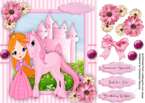 Beautiful Princess and her pony 