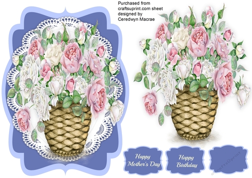 Beautiful Basket of Roses 