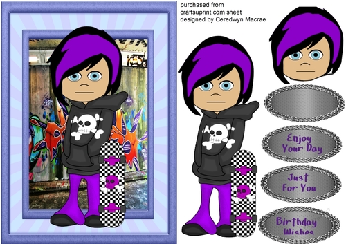 Little Emo Boy and His Skate Board