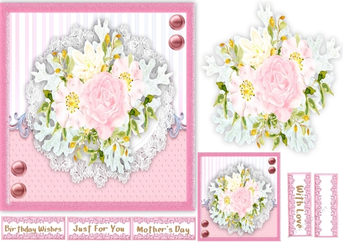A Posy of Pink Roses 