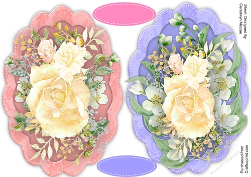 2 Beautiful Spring  Rose Toppers 