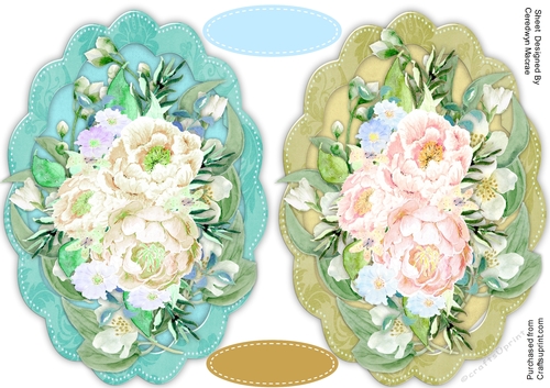 2 Beautiful Peony Toppers 