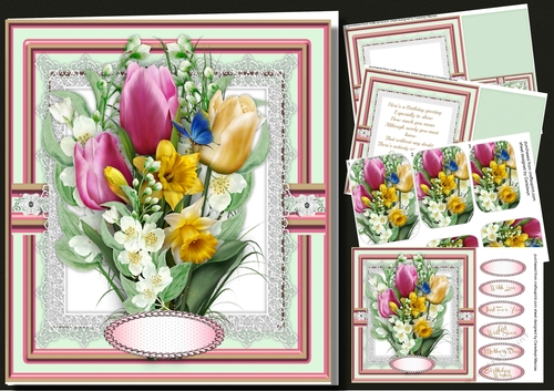 8x8 Mini Kit , Beautiful Spring Bouquet ( Pyramid)
