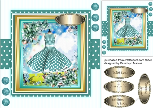 Beautiful Aqua Polka dress 