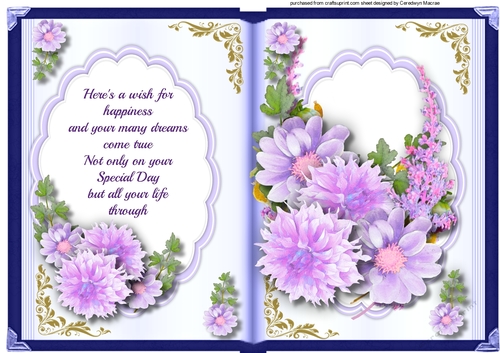 Beautiful Book with Birthday Wishes