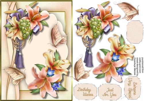 Beautiful Downton Lillies and Butterflys 