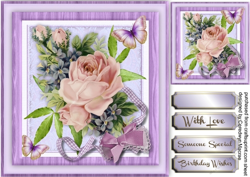 Beautiful Winter Roses and Butterflys