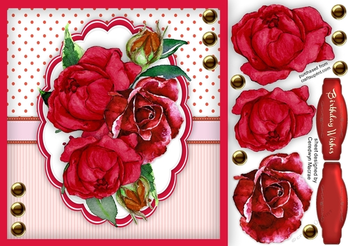 Beautiful Water coloured Red Roses
