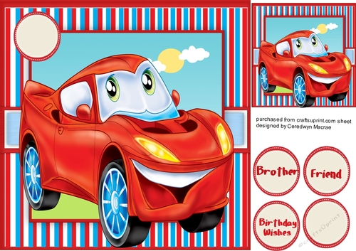 Lovely Red Toon Car