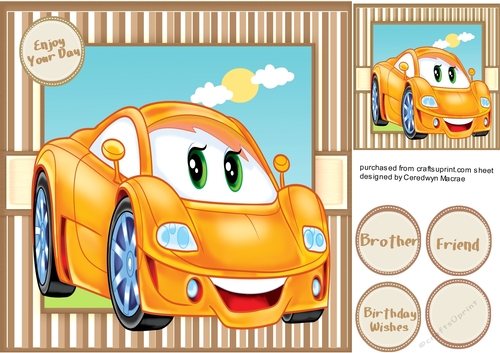 Lovely Yellow Toon Car