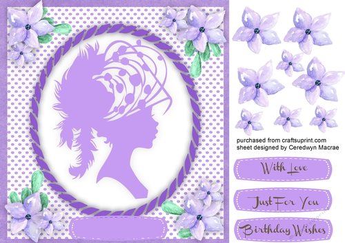 Beautiful Lilac Silhouette Lady