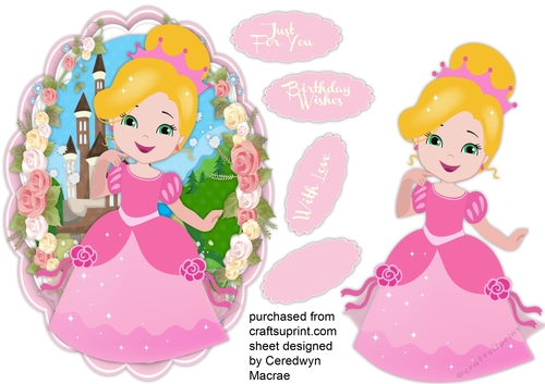 Beautiful Princess in a Pink Dress