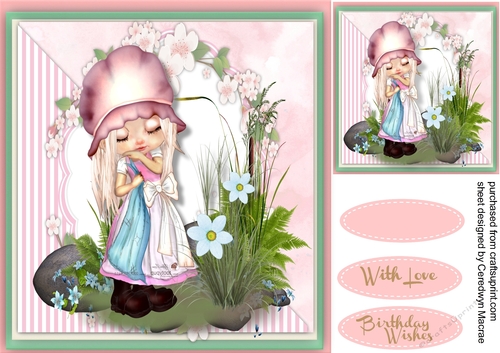 Little Miss Pink in the Garden 
