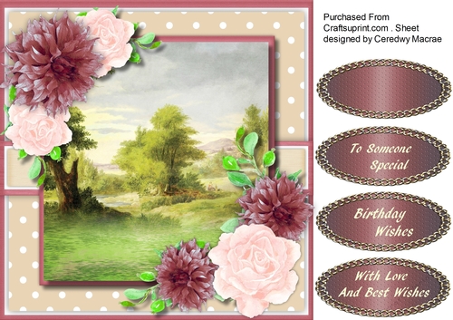 Stunning Burgundy Dahlias and Pink Roses 
