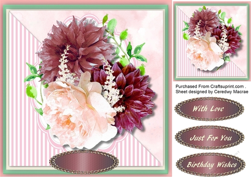 Beautiful Posy of Dahlias 