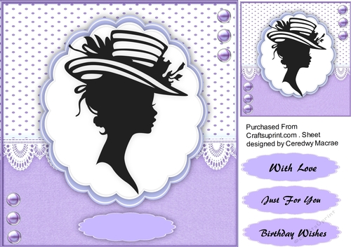 Beautiful Lilac Silhouette Lady 