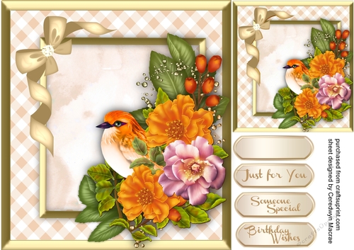 Beautiful Bird in the Roses
